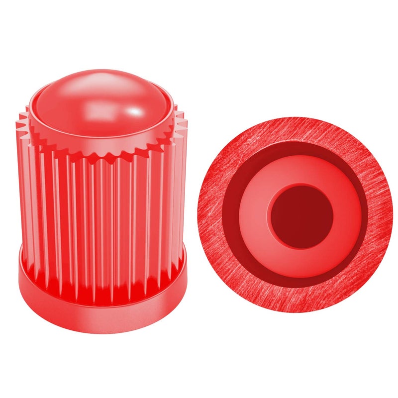 SAMIKIVA (30 Pack) Tire Stem Valve Caps, with O Rubber Ring, Universal Stem Covers for Cars, SUVs, Bike and Bicycle, Trucks, Motorcycles, Airtight Seal Heavy Duty (Red (30 Pack)) - Image 1
